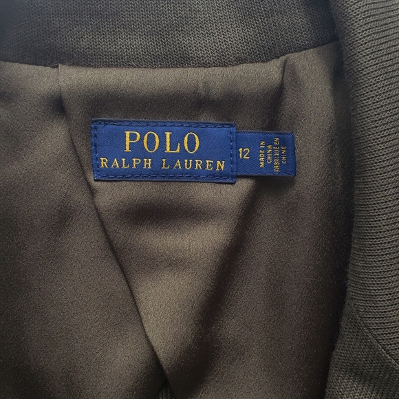 Polo Ralph Lauren Knit Olive Double-Breasted Women's Knit Blazer Size 12 - Picture 3 of 9